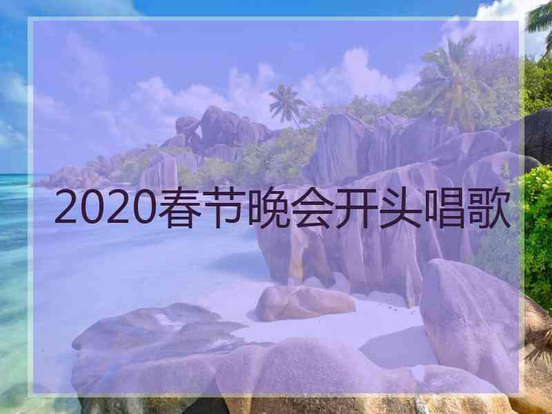 2020春节晚会开头唱歌