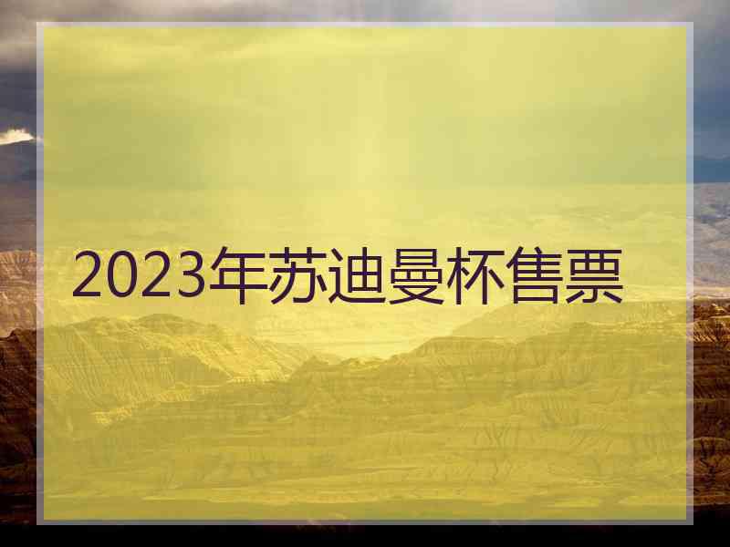 2023年苏迪曼杯售票