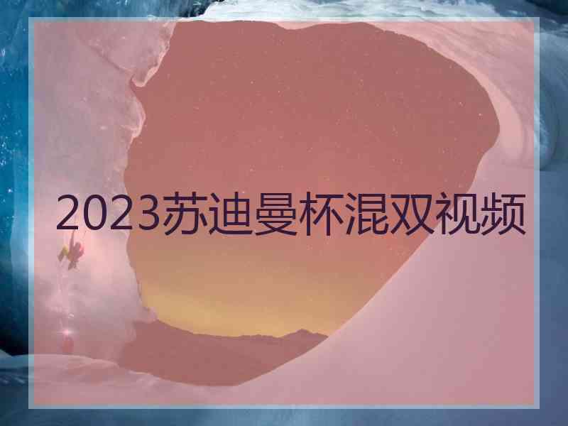 2023苏迪曼杯混双视频