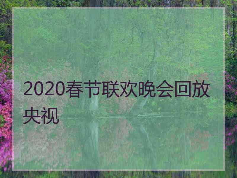 2020春节联欢晚会回放央视