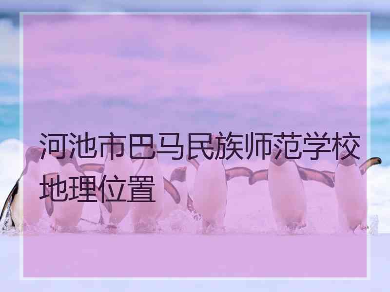 河池市巴马民族师范学校地理位置