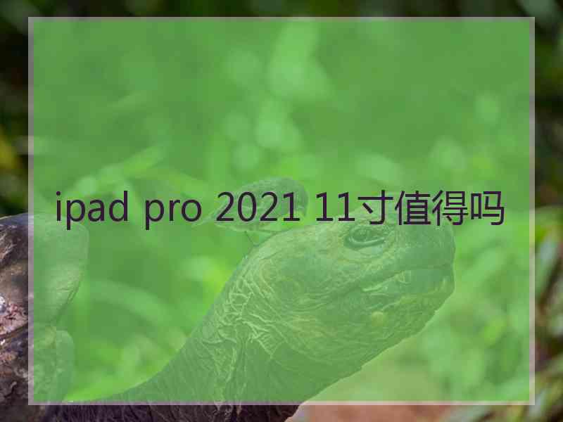 ipad pro 2021 11寸值得吗