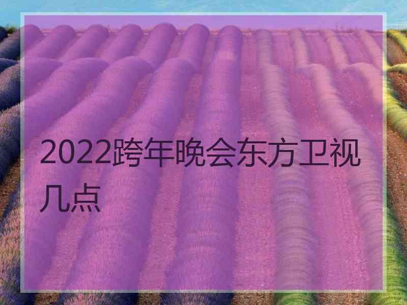 2022跨年晚会东方卫视几点