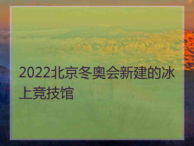 2022北京冬奥会新建的冰上竞技馆