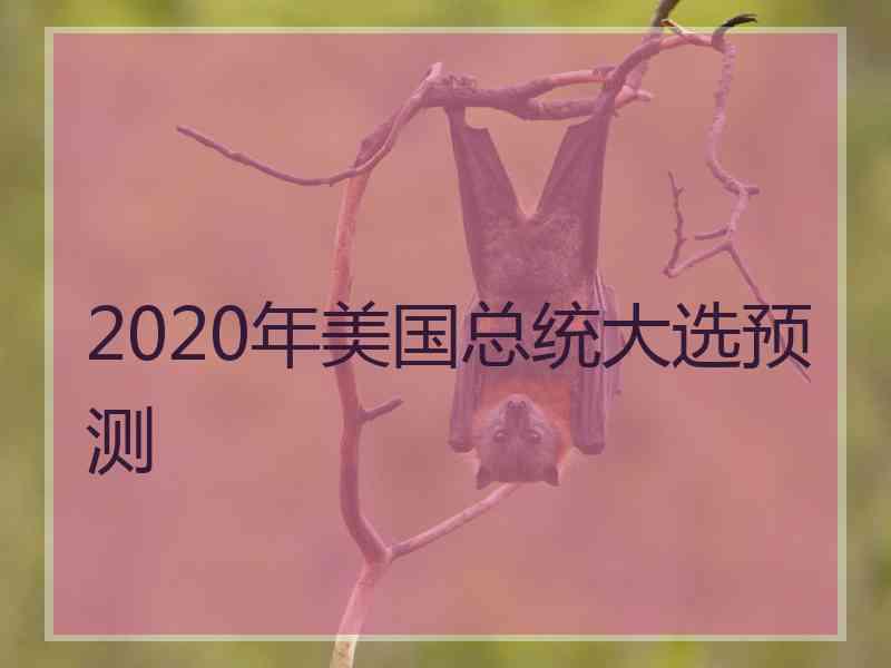 2020年美国总统大选预测