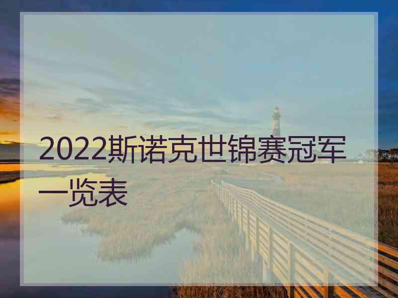 2022斯诺克世锦赛冠军一览表