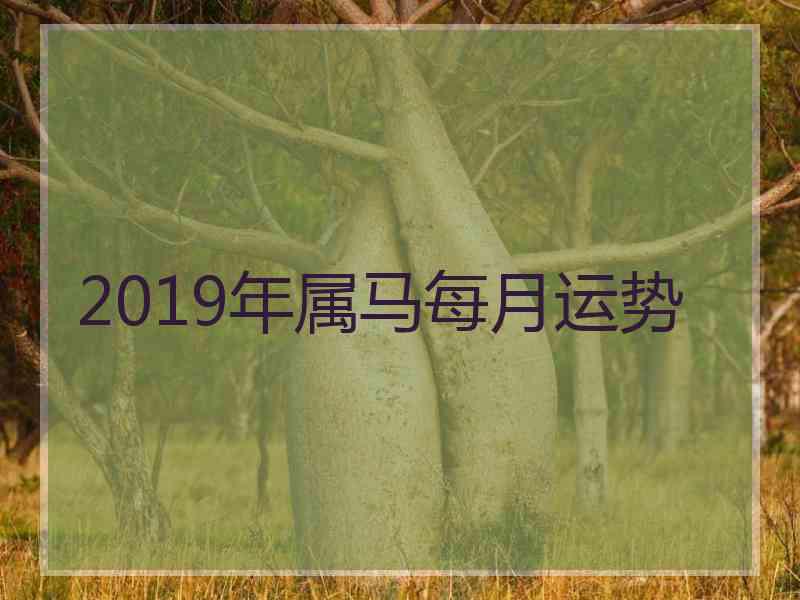 2019年属马每月运势