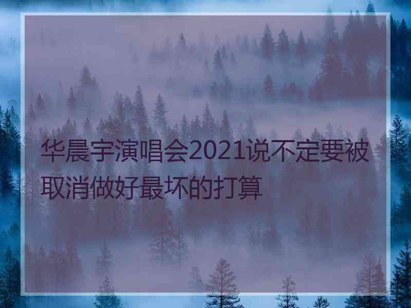 华晨宇演唱会2021说不定要被取消做好最坏的打算