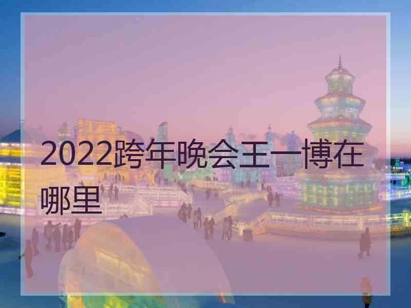 2022跨年晚会王一博在哪里