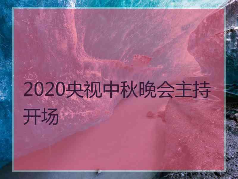 2020央视中秋晚会主持开场