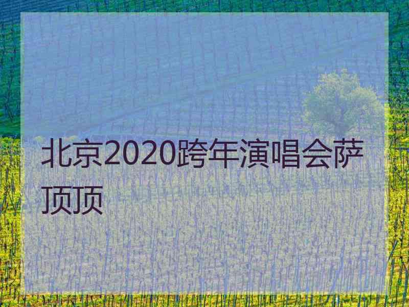 北京2020跨年演唱会萨顶顶