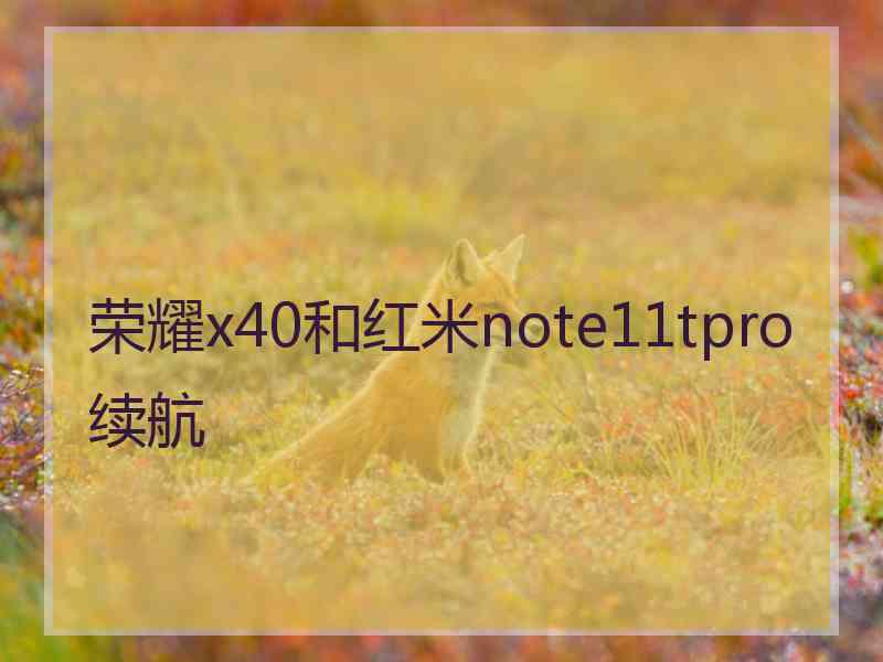 荣耀x40和红米note11tpro续航