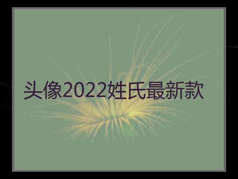 头像2022姓氏最新款