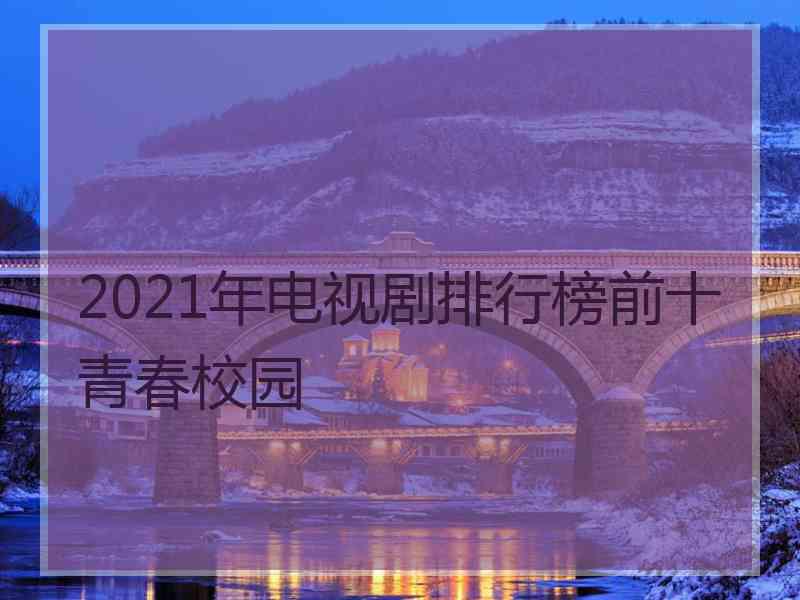 2021年电视剧排行榜前十青春校园