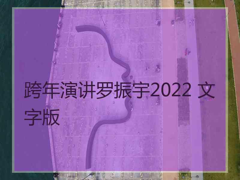 跨年演讲罗振宇2022 文字版