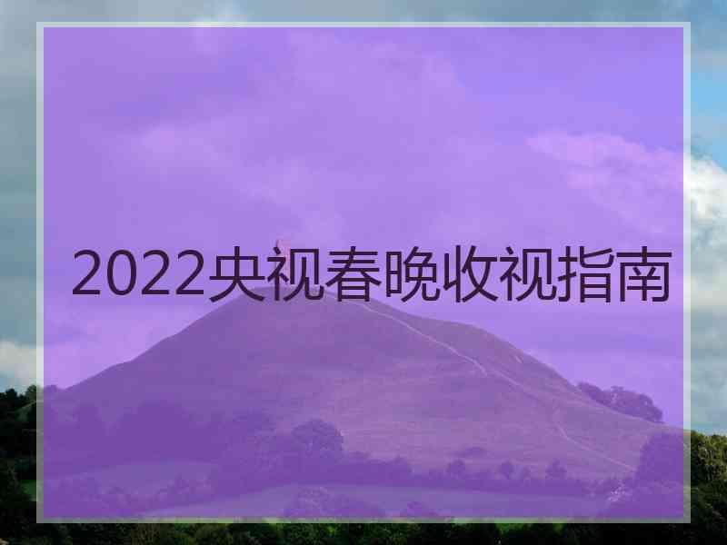 2022央视春晚收视指南