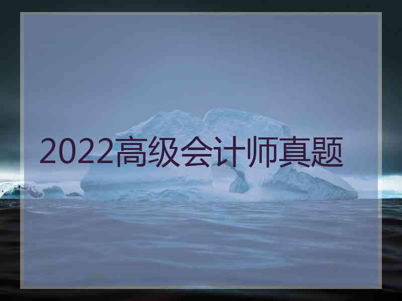 2022高级会计师真题