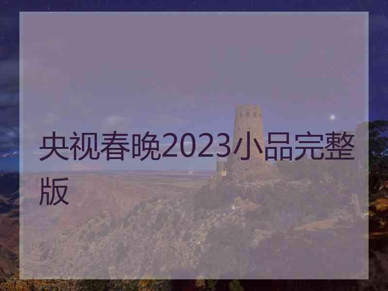 央视春晚2023小品完整版