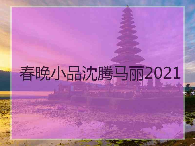 春晚小品沈腾马丽2021