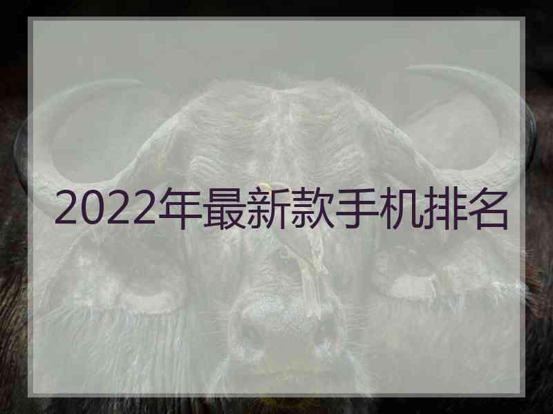 2022年最新款手机排名