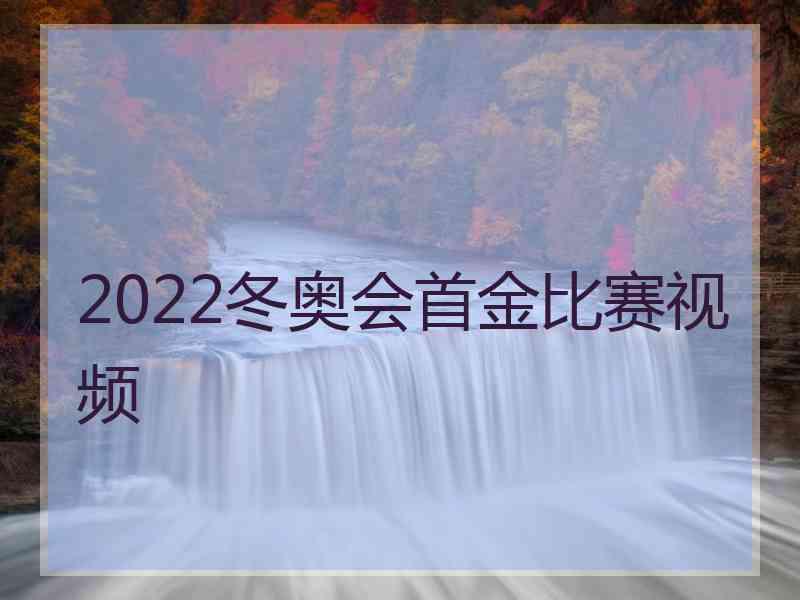 2022冬奥会首金比赛视频