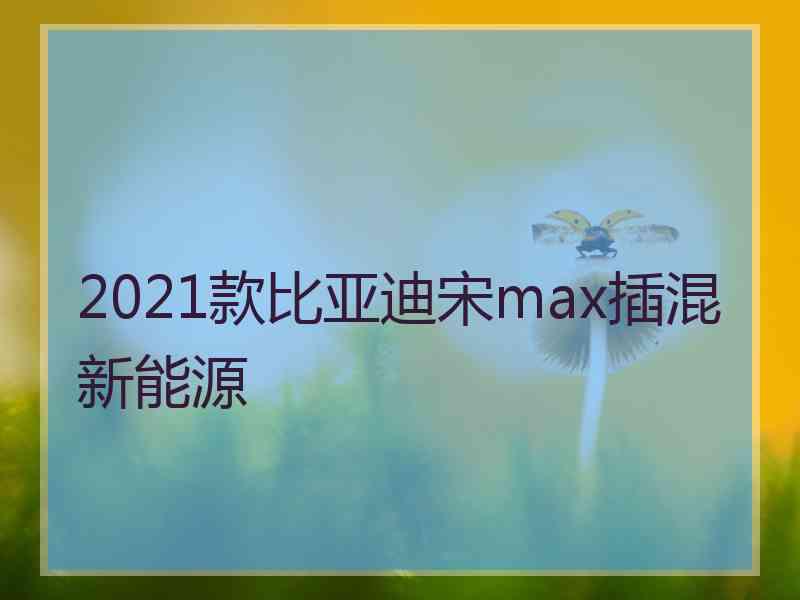 2021款比亚迪宋max插混新能源