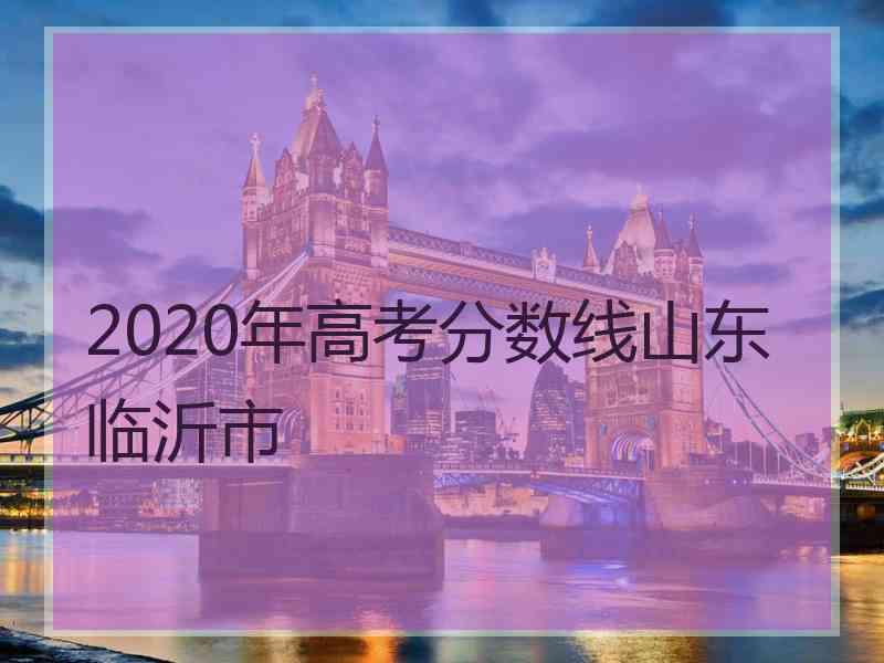 2020年高考分数线山东临沂市