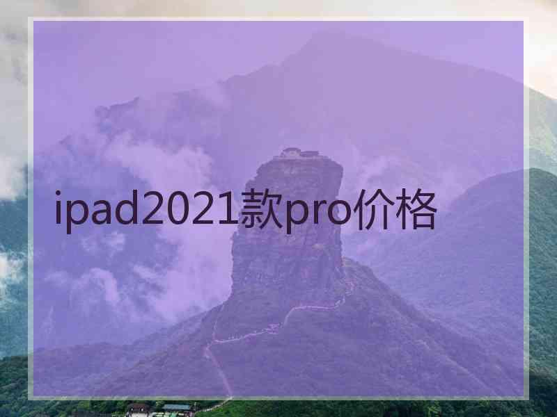 ipad2021款pro价格