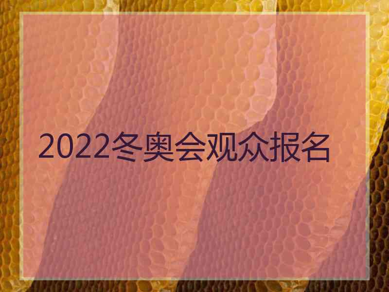 2022冬奥会观众报名