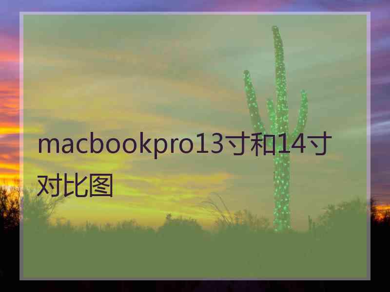 macbookpro13寸和14寸对比图