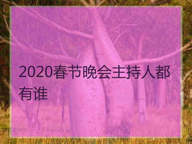 2020春节晚会主持人都有谁