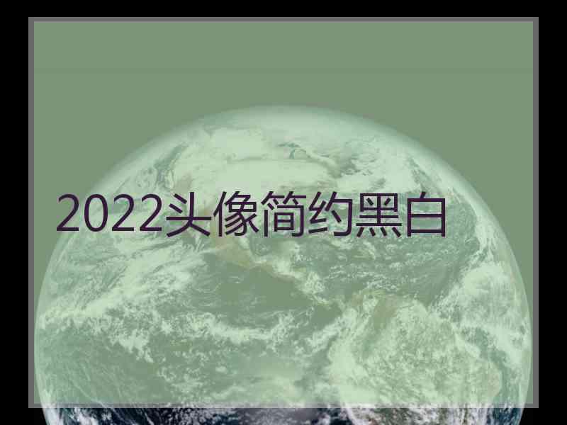 2022头像简约黑白