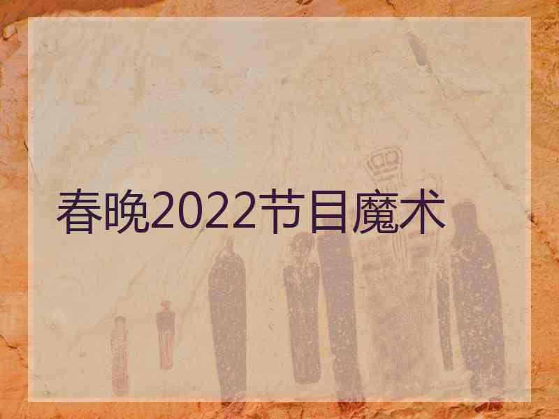 春晚2022节目魔术