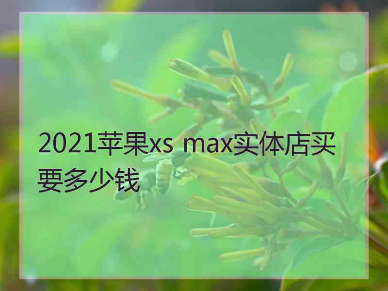 2021苹果xs max实体店买要多少钱