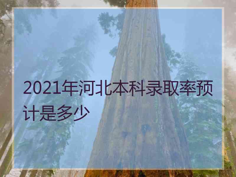 2021年河北本科录取率预计是多少