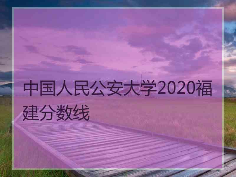 中国人民公安大学2020福建分数线