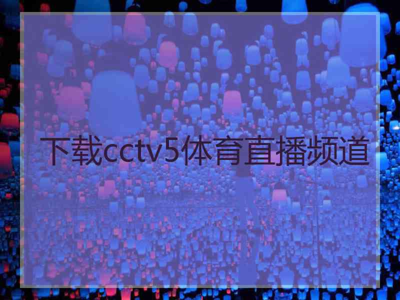 下载cctv5体育直播频道