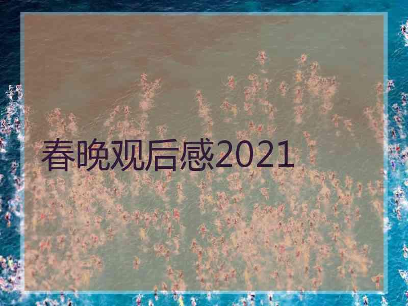 春晚观后感2021