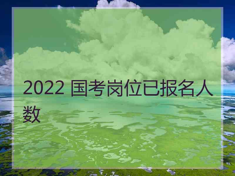 2022 国考岗位已报名人数