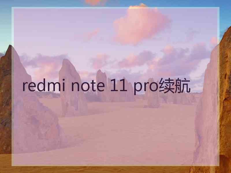 redmi note 11 pro续航