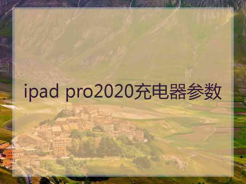 ipad pro2020充电器参数