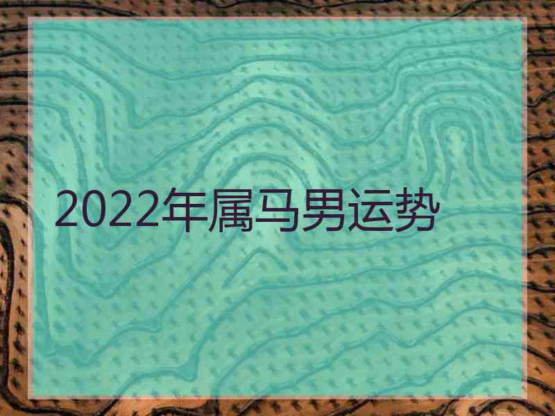 2022年属马男运势