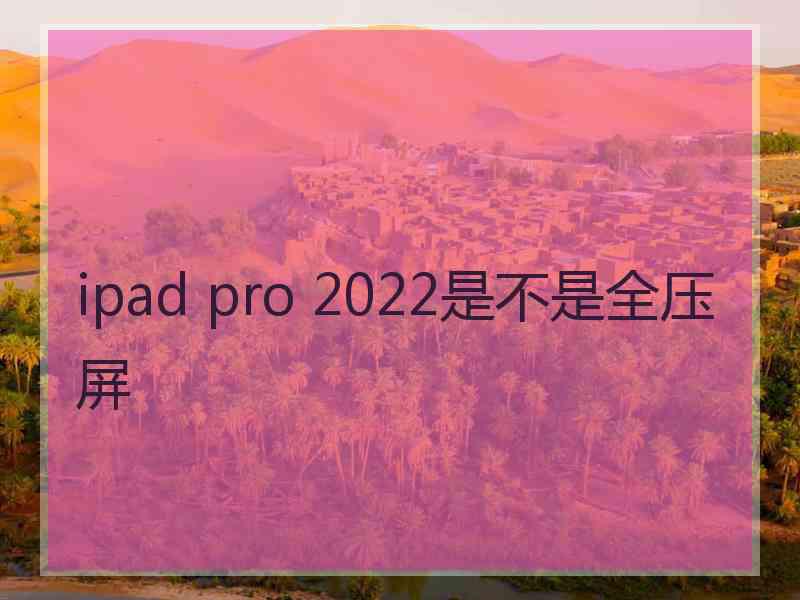 ipad pro 2022是不是全压屏