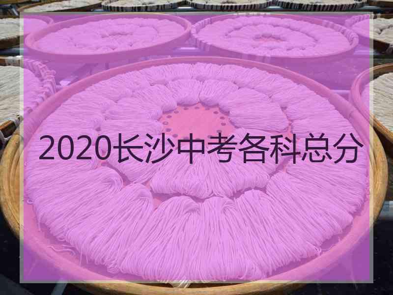 2020长沙中考各科总分