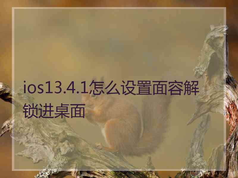 ios13.4.1怎么设置面容解锁进桌面