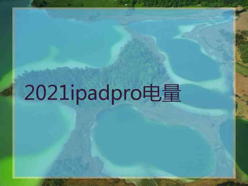 2021ipadpro电量