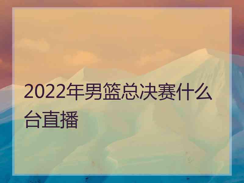 2022年男篮总决赛什么台直播