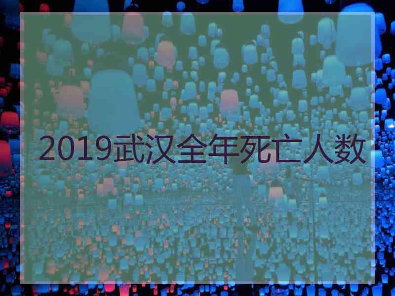 2019武汉全年死亡人数