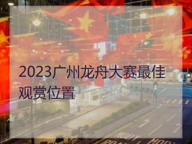 2023广州龙舟大赛最佳观赏位置