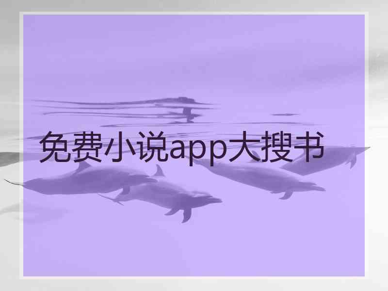 免费小说app大搜书